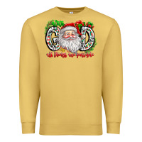 Antique Gold with god all things are possible santa Premium Sweatshirt - CowhideDigitalArt