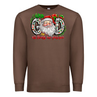 Chestnut with god all things are possible santa Premium Sweatshirt - CowhideDigitalArt