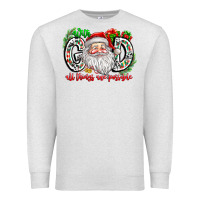 Oatmeal Heather with god all things are possible santa Premium Sweatshirt - CowhideDigitalArt