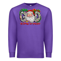 Purple with god all things are possible santa Premium Sweatshirt - CowhideDigitalArt