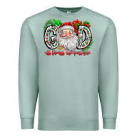 Seafoam with god all things are possible santa Premium Sweatshirt - CowhideDigitalArt