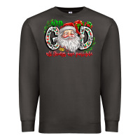 Smoke with god all things are possible santa Premium Sweatshirt - CowhideDigitalArt