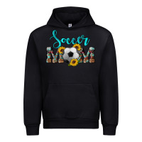Black western leopard cowhide sunflowers  glitter mom soccer Urban Hoodie - Artiststas