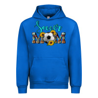 Cobalt western leopard cowhide sunflowers  glitter mom soccer Urban Hoodie - Artiststas