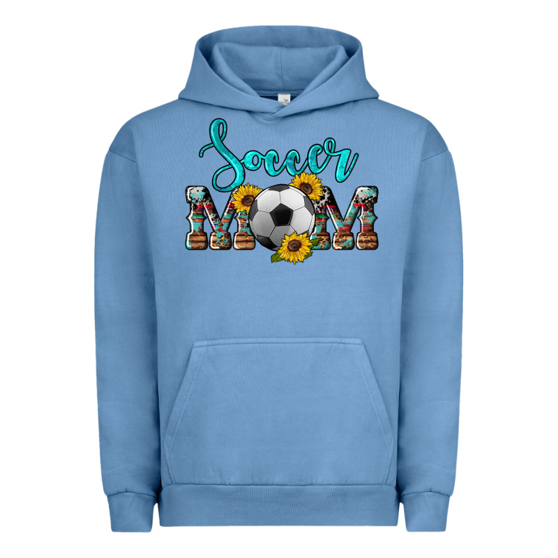 Western Leopard Cowhide Sunflowers  Glitter Mom Soccer Urban Hoodie by Artiststas | Teevron