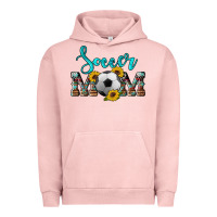 Pigment Salmon western leopard cowhide sunflowers  glitter mom soccer Urban Hoodie - Artiststas