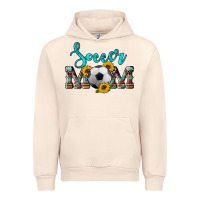Sandshell western leopard cowhide sunflowers  glitter mom soccer Urban Hoodie - Artiststas