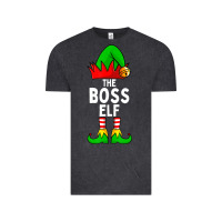 Vintage Black Boss Elf Matching Family Christmas Vintage Tee - lanVoArt