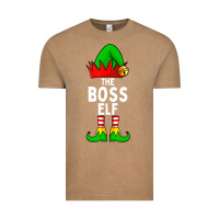 Vintage Coffee Boss Elf Matching Family Christmas Vintage Tee - lanVoArt