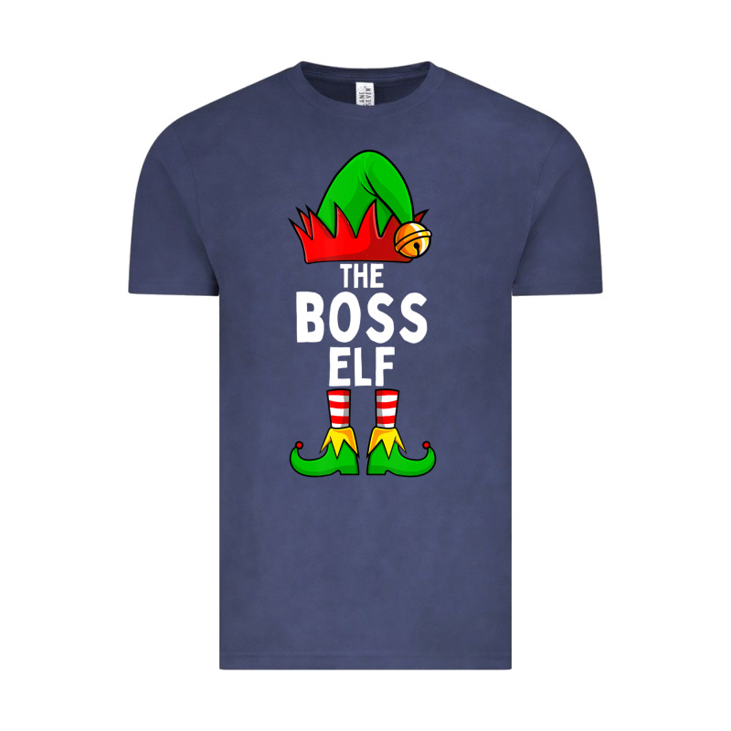 Boss Elf Matching Family Christmas Vintage Tee by lanVoArt | Teevron
