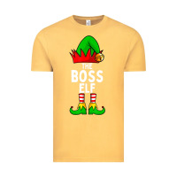 Vintage Mustard Boss Elf Matching Family Christmas Vintage Tee - lanVoArt