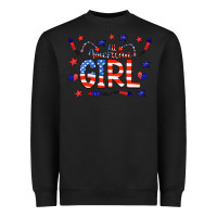 Black all american girl doodle letters Heavyweight Sweatshirt - CowCowDesign