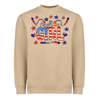Mushroom all american girl doodle letters Heavyweight Sweatshirt - CowCowDesign