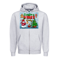 Heather Grey christmas vibes only tumbler Zipper Hoodie - BundleAndBundleShop