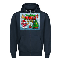 Navy christmas vibes only tumbler Zipper Hoodie - BundleAndBundleShop