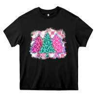 Black christmas leopard trees Heavy Core Tee - MaliasSmallBusiness