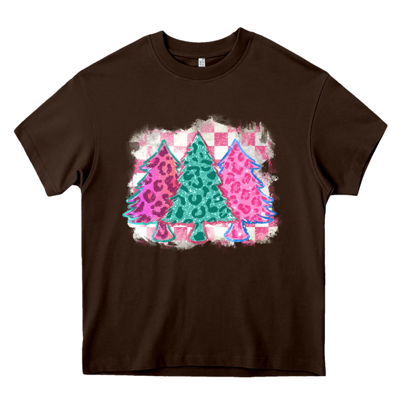 Christmas Leopard Trees Heavy Core Tee by MaliasSmallBusiness | Teevron