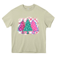 Mossy christmas leopard trees Heavy Core Tee - MaliasSmallBusiness