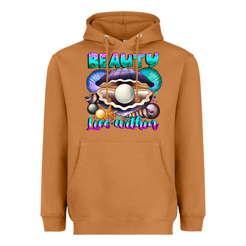 Beauty Lies Within Heavyweight Hoodie by CowhideDigitalArt | Teevron