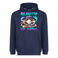Navy Beauty Lies Within Heavyweight Hoodie - CowhideDigitalArt