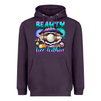 Plum Beauty Lies Within Heavyweight Hoodie - CowhideDigitalArt