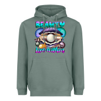 Sage Beauty Lies Within Heavyweight Hoodie - CowhideDigitalArt