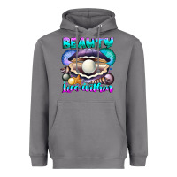 Storm Beauty Lies Within Heavyweight Hoodie - CowhideDigitalArt