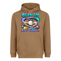 Toasted Coconut Beauty Lies Within Heavyweight Hoodie - CowhideDigitalArt