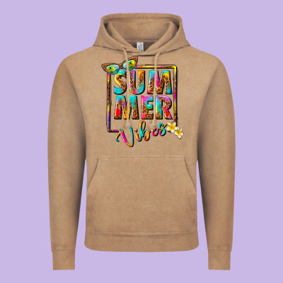 Summer Vibes Vintage Hoodie Designed By Nancycooperartshop