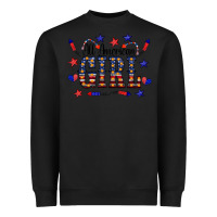 Black All American Girl Heavyweight Sweatshirt - CowCowDesign