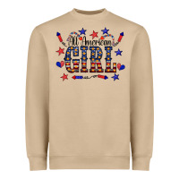 Mushroom All American Girl Heavyweight Sweatshirt - CowCowDesign