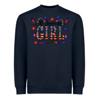 Navy All American Girl Heavyweight Sweatshirt - CowCowDesign