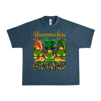 Midnight Navy shamrockin with my gnomies Urban Heavy Tee - NancyCooperArtShop