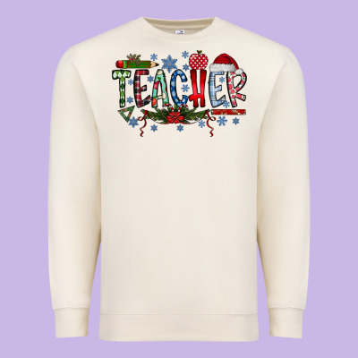 Teacher Christmas Premium Sweatshirt Designed By Cowhidedigitalart
