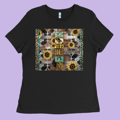 Senior 2023 Western Ladies Tee Designed By Nancycooperartshop