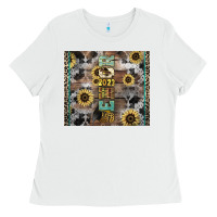 White Senior 2023 western Ladies Tee - NancyCooperArtShop