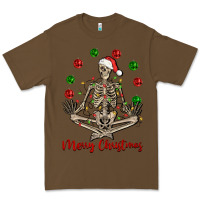 Cacao Merry Christmas skeleton Premium Tee - NancyCooperArtShop