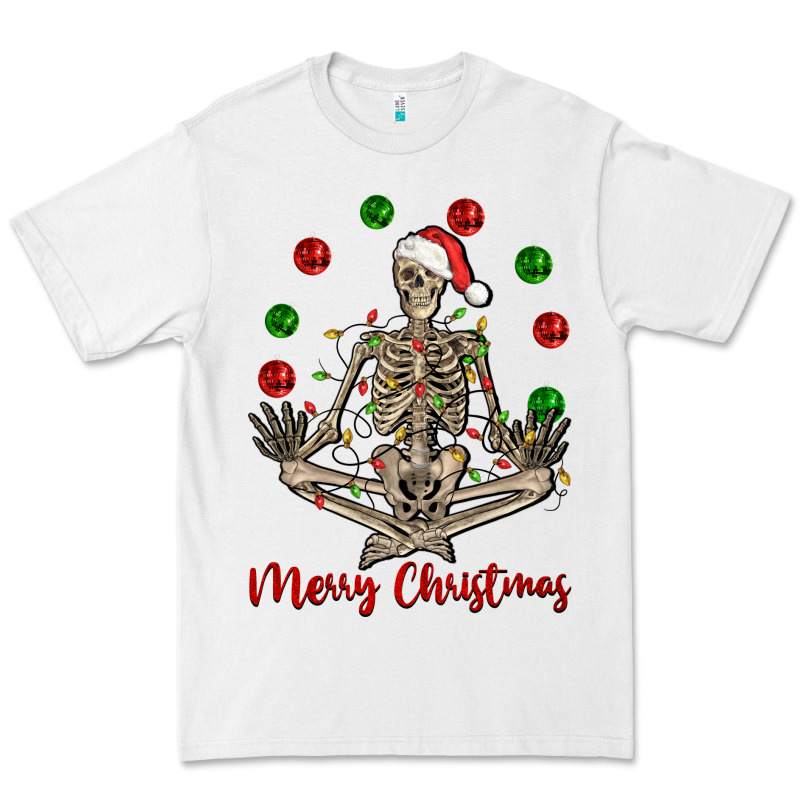 Merry Christmas Skeleton Premium Tee by NancyCooperArtShop | Teevron