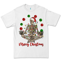White Merry Christmas skeleton Premium Tee - NancyCooperArtShop