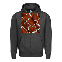 American Football Seamless Pattern Zipper Hoodie | Teevron