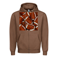 Chestnut american football seamless pattern Zipper Hoodie - BundleAndBundleShop