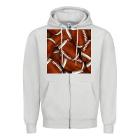Dove Grey american football seamless pattern Zipper Hoodie - BundleAndBundleShop