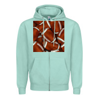Seafoam american football seamless pattern Zipper Hoodie - BundleAndBundleShop
