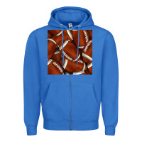 True Royal american football seamless pattern Zipper Hoodie - BundleAndBundleShop