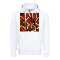 White american football seamless pattern Zipper Hoodie - BundleAndBundleShop