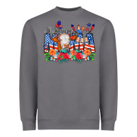 Storm All American Mama Cow Flowers Heavyweight Sweatshirt - CowCowDesign