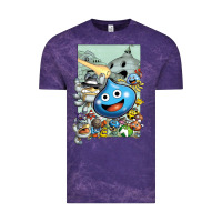 Cloud Purple dragon quest slime print Vintage Tee - lanVoArt