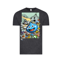 Vintage Black dragon quest slime print Vintage Tee - lanVoArt