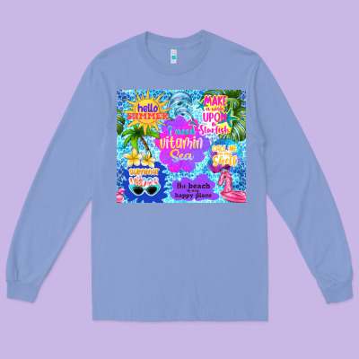 I Need Vitamin Sea Long Sleeve Tee Designed By Tumblerdesignbyshophia