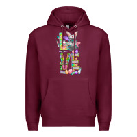 Burgundy Love Easter Nurse Premium Hoodie - BundleAndBundleShop